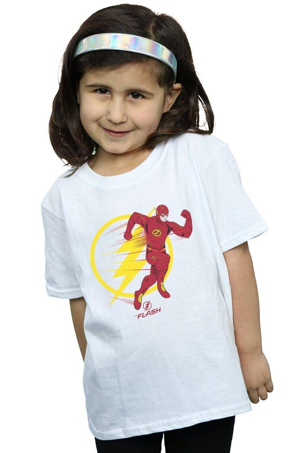 

Хлопковая футболка с эмблемой Flash Running Emblem DC Comics, белый