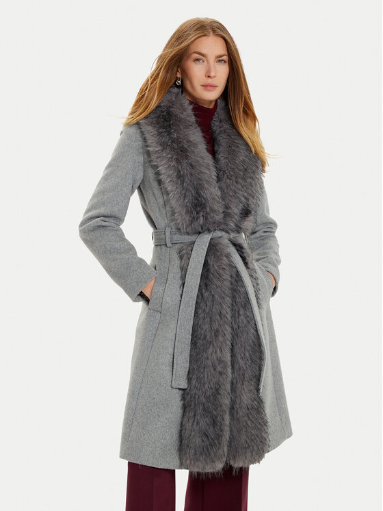 

Шерстяное пальто стандартного кроя 4BGL09 9957Z Marciano Guess, серый
