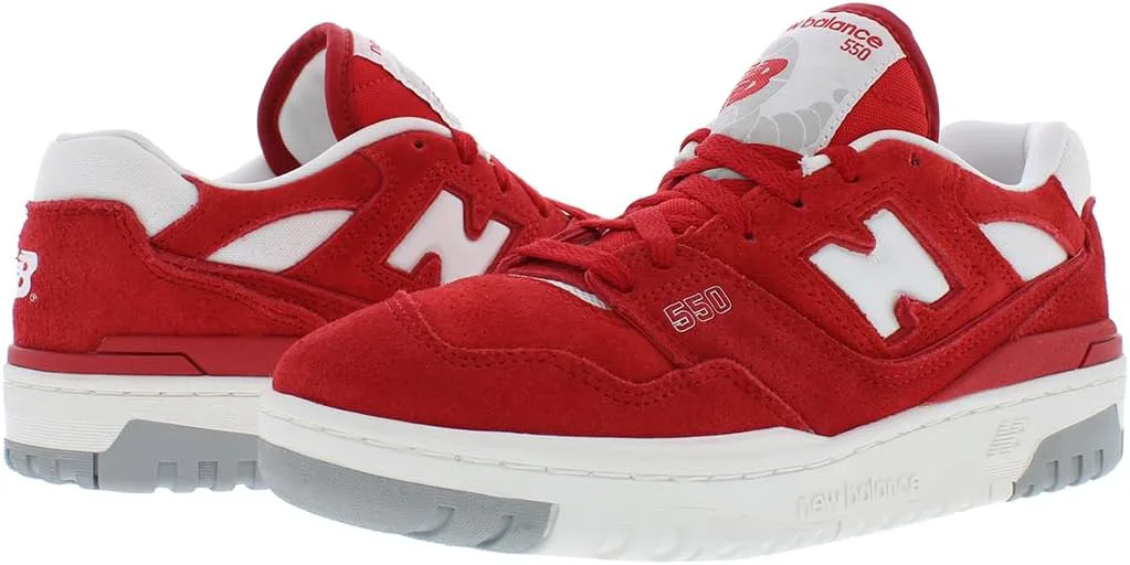 Кроссовки New Balance Kids 574 New-b V2 Familiar Ground на липучке, красно-белый — фото 3
