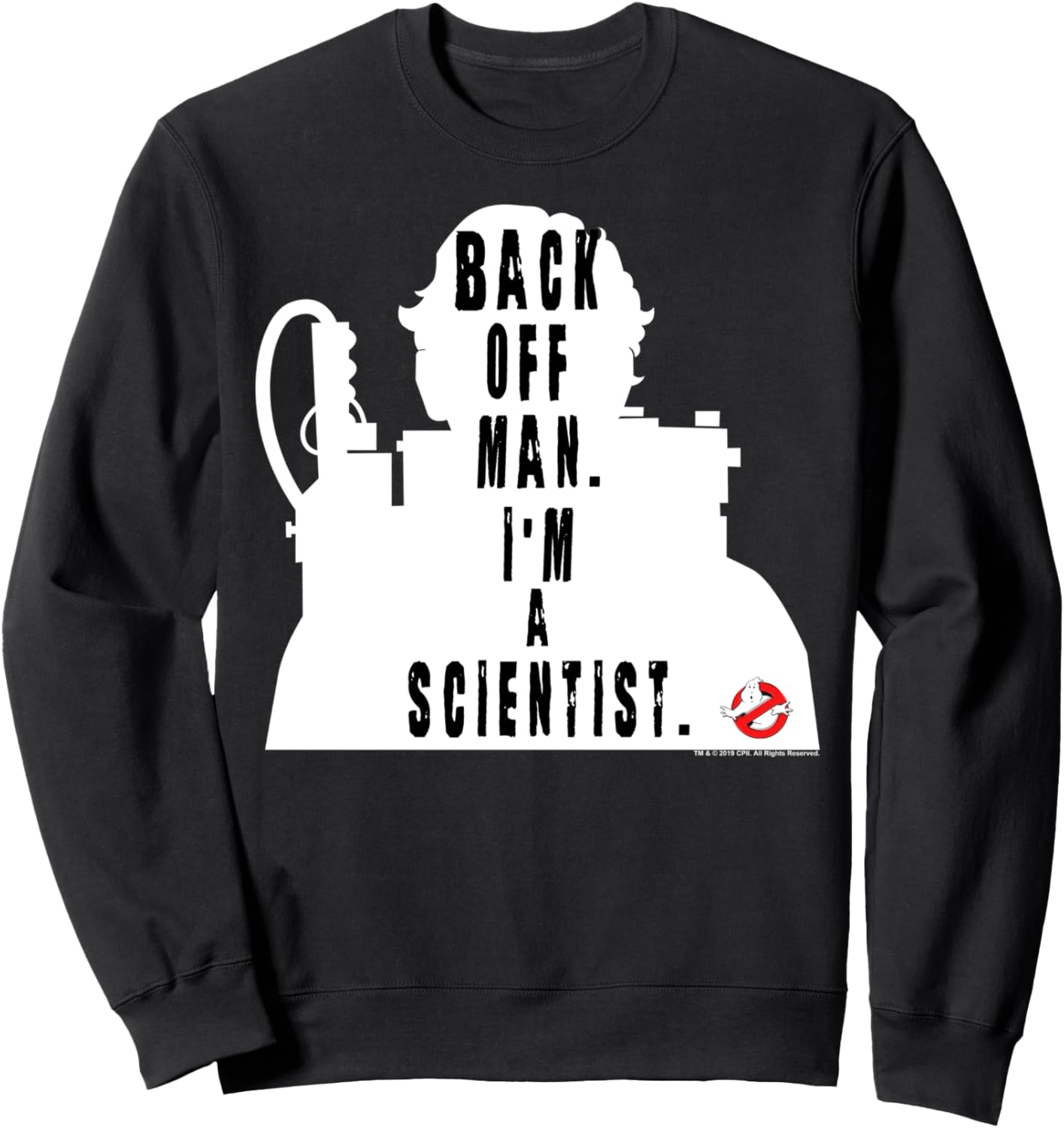 

Толстовка с ярким силуэтом «Охотники за привидениями: Я ученый» Ghostbusters, черный