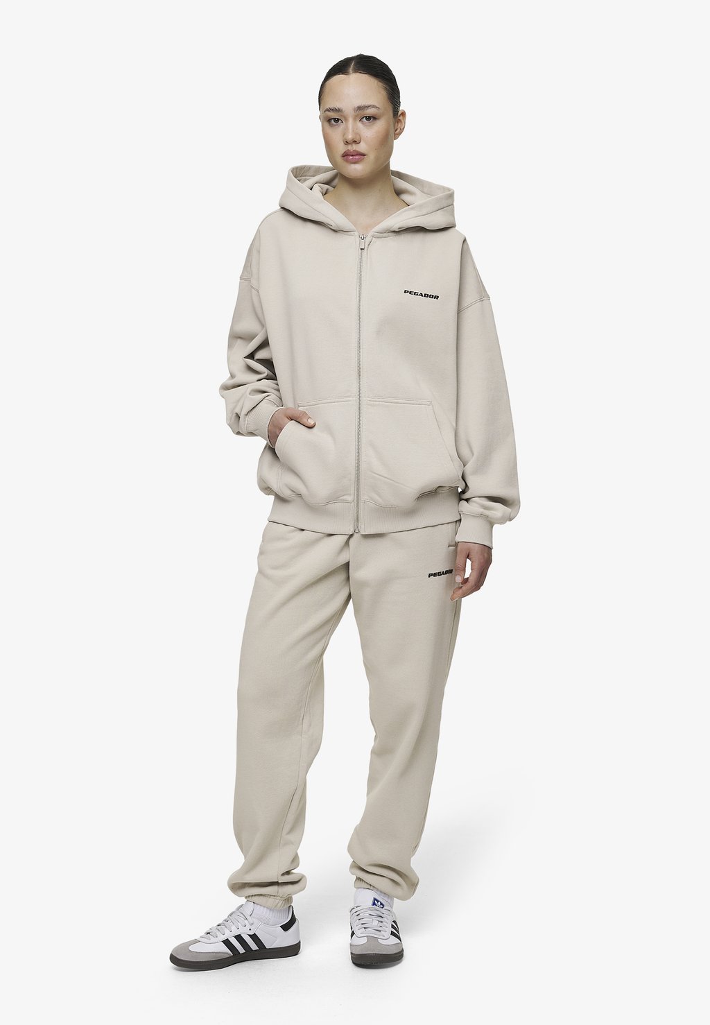 

Толстовка на молнии CLARITA OVERSIZED JACKET Pegador, темно-серый