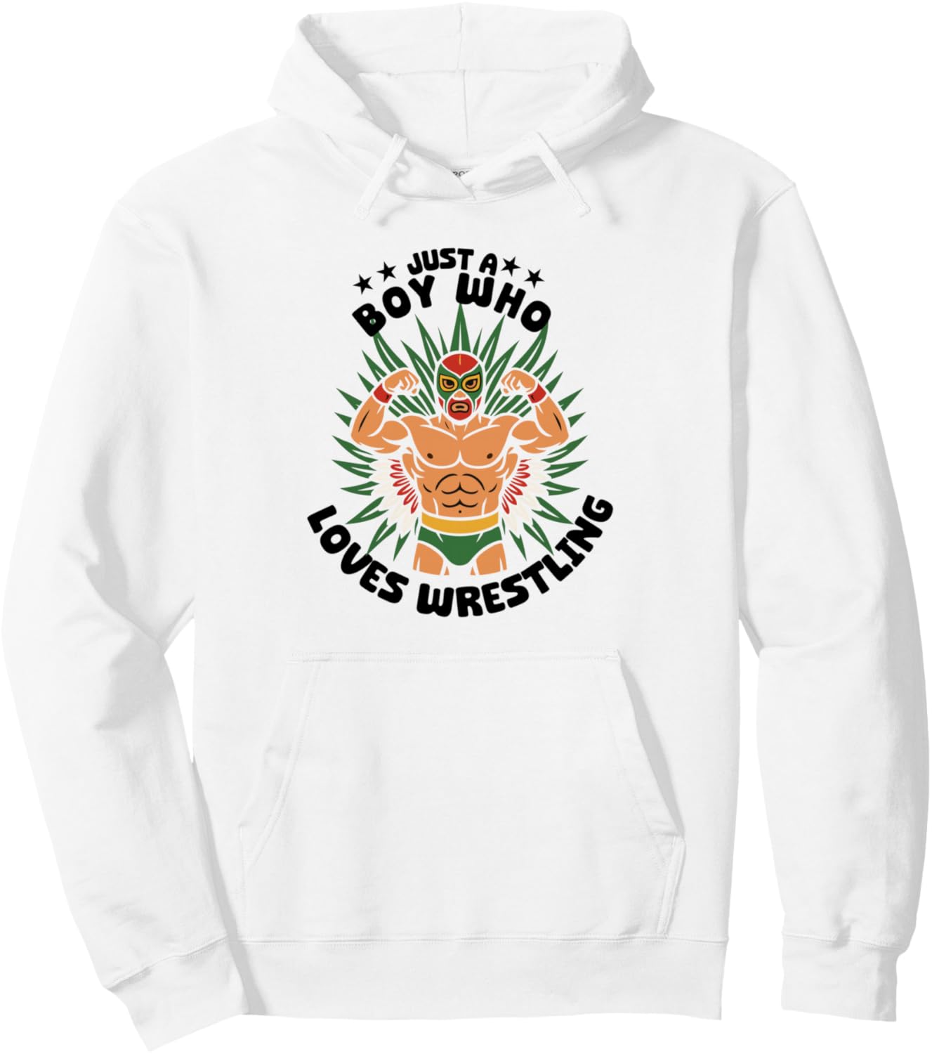 

Мальчик, который обожает рестлинг. Толстовка с символикой профессионального рестлинга Funny Pro Wrestling Merch Apparel, белый