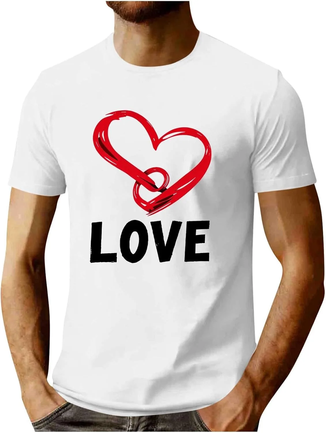 

Мужская футболка Valentine's с принтом Love Heart Zeiyignr