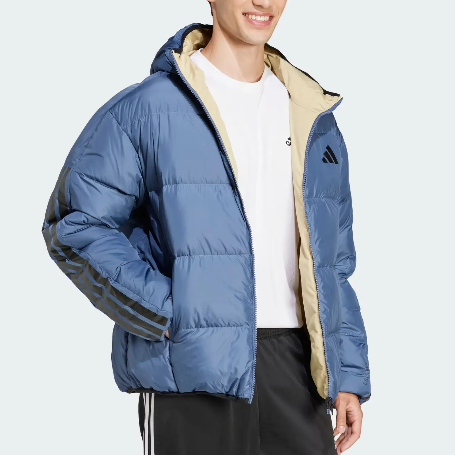 Стеганая куртка Cold.Rdy мужская чернильно-синий Adidas — фото 2