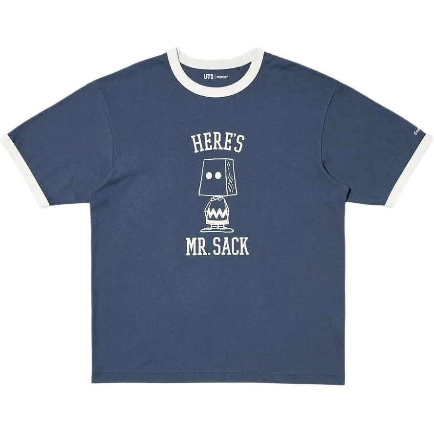 Футболка SS26 Unisex Navy Blue с круглым вырезом UNIQLO