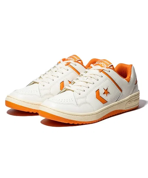 Мужские кроссовки из кожи CONVERSE WEAPON CC OX оранжевые