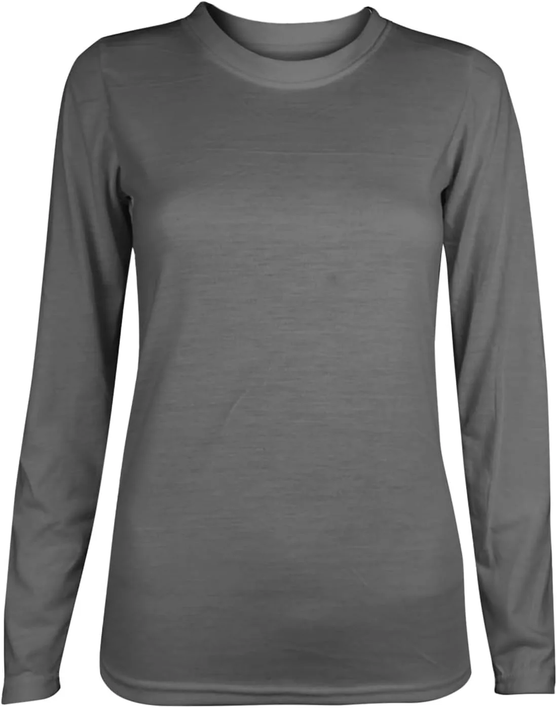 

Женская футболка с длинным рукавом и круглым вырезом