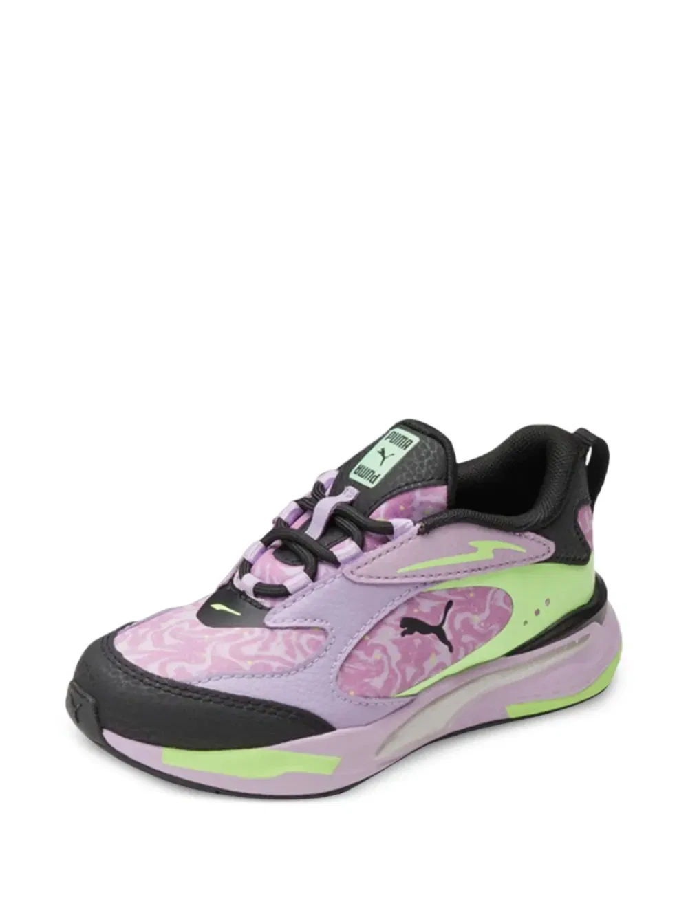 Кроссовки Rs-fast в стиле «космический гламур» на шнуровке Puma Kids, фиолетовый — фото 2