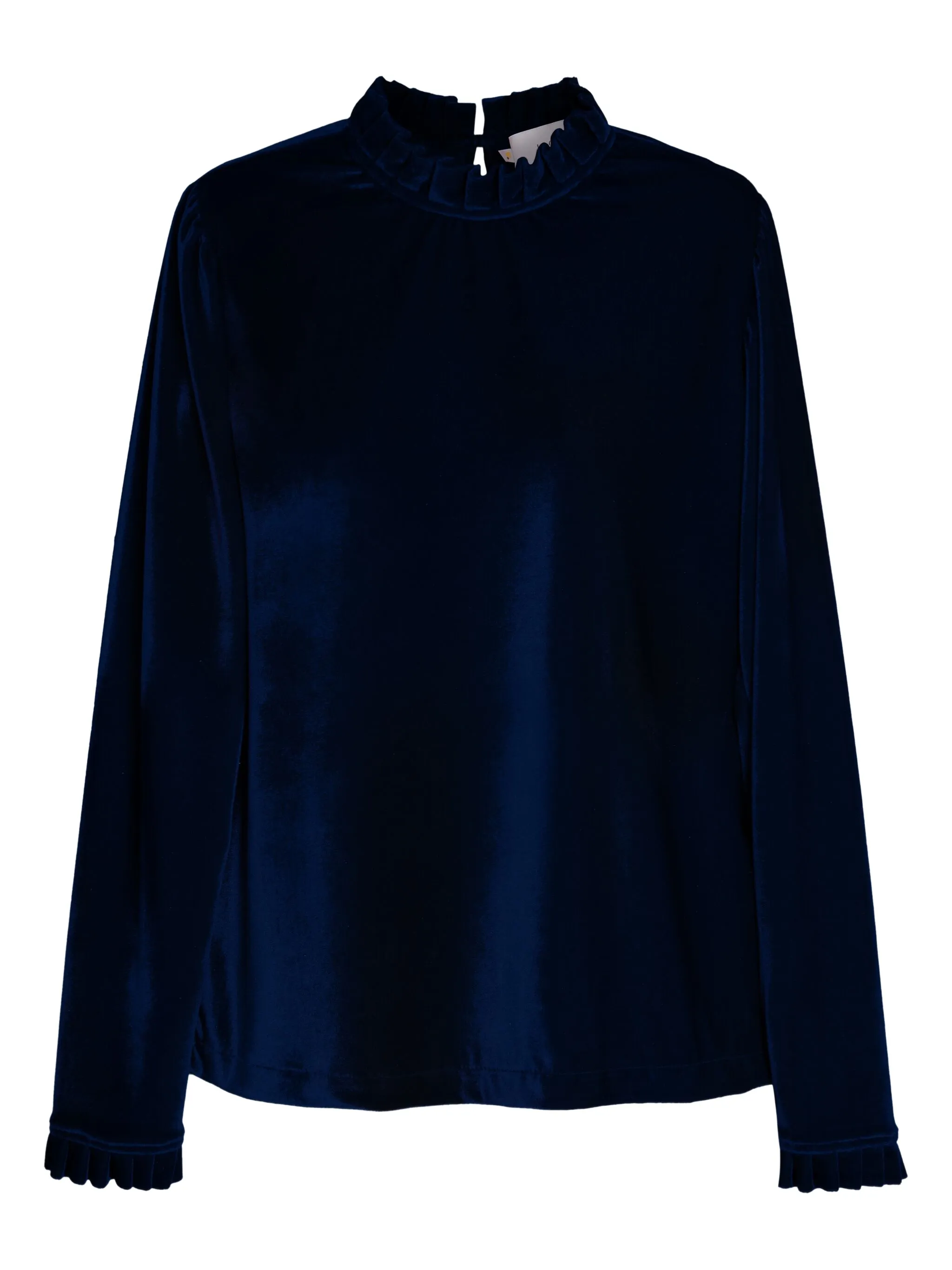 

Бархатный топ Maré с оборками Isolda, синий