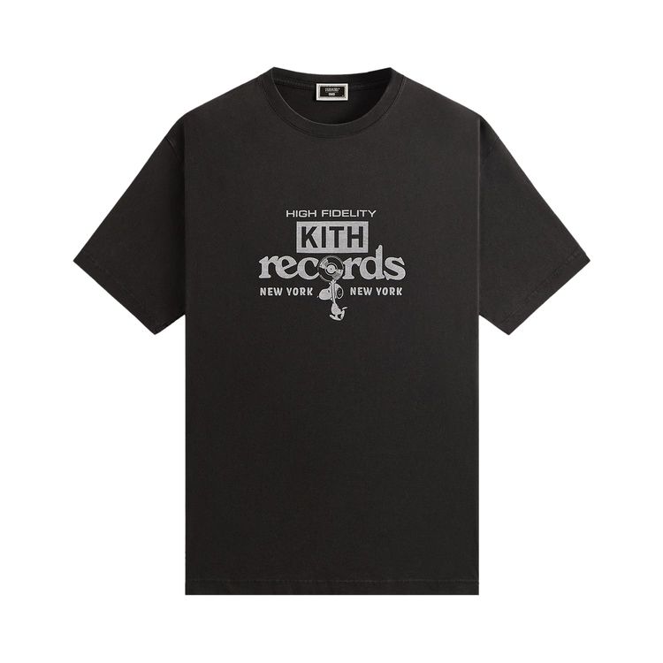 

Футболка Kith For Peanuts High Fidelity Vintage Tee 'Black', черный