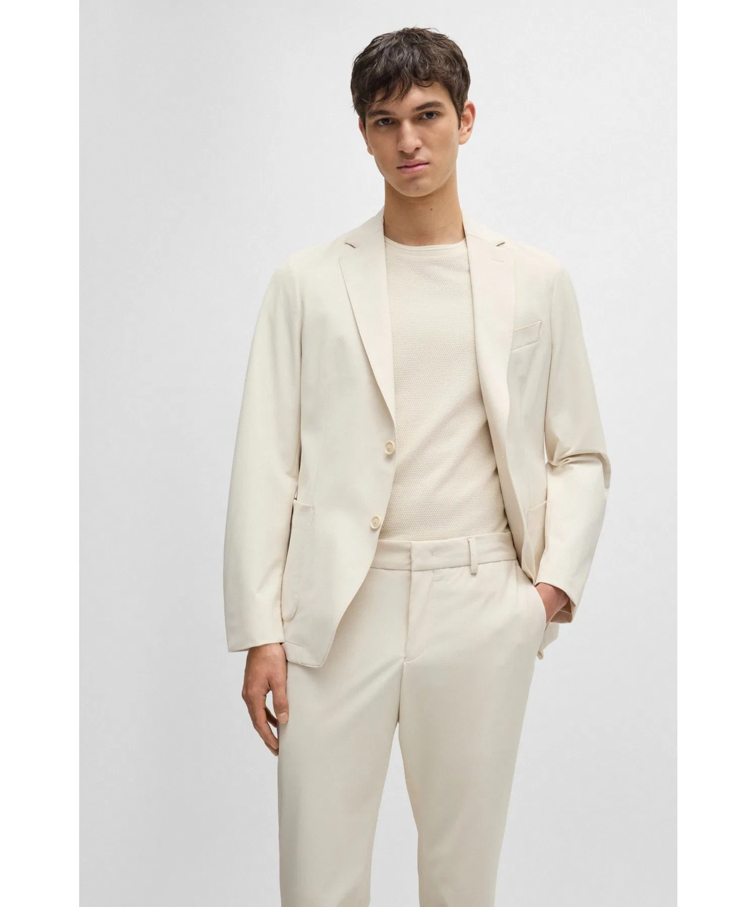 Мужские брюки BOSS Modern Fit Wrinkle-Resistant Performance Stretch — фото 2
