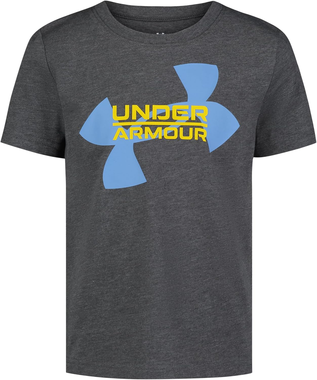 

Футболка Under Armour для мальчиков, с круглым вырезом, легкая и дышащая, Castlerock/Tilted Logo