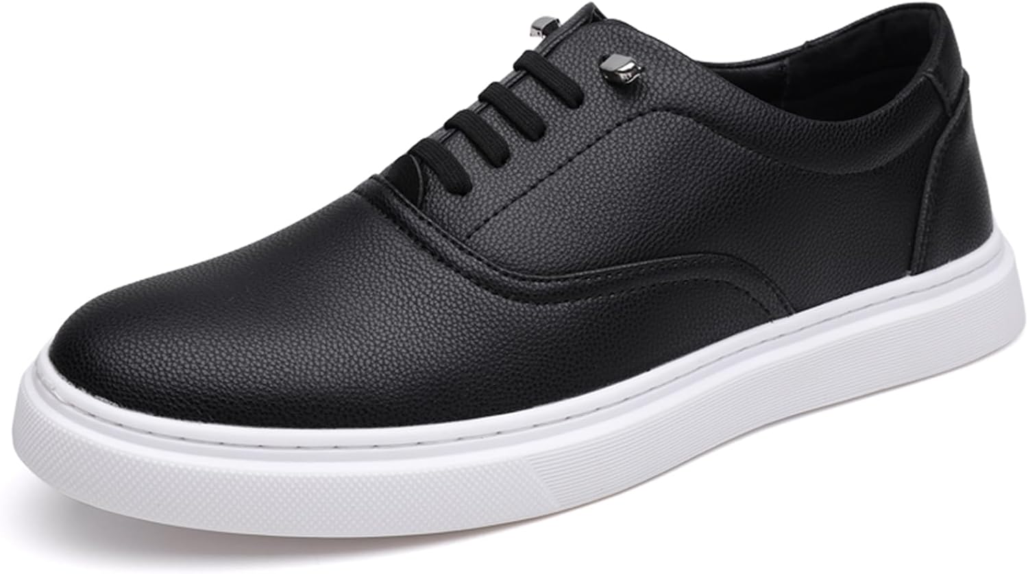 

Мужские повседневные кроссовки из натуральной кожи с удобной посадкой и дышащим материалом Abborora, черный