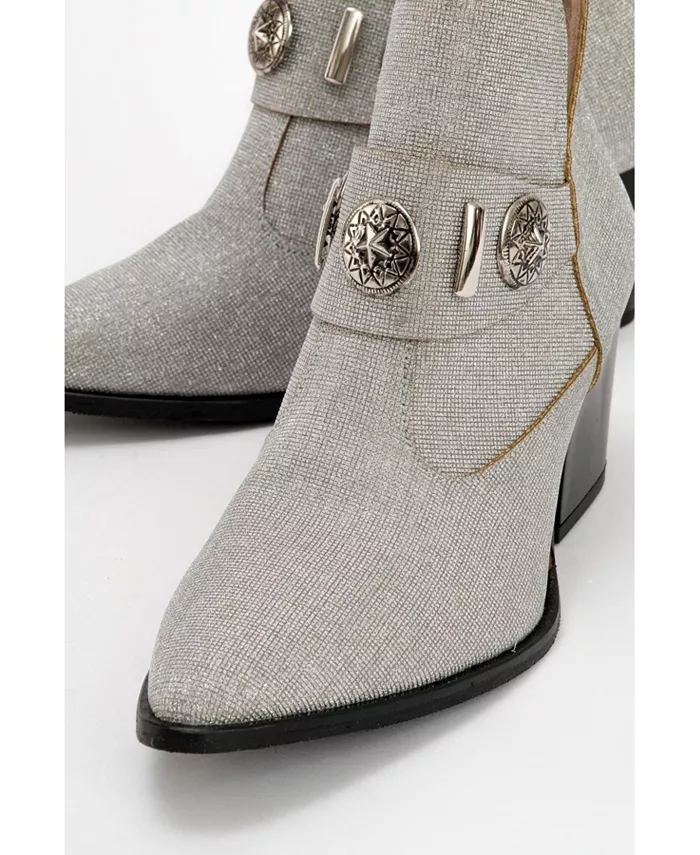 Ботинки Kenda с пряжкой и блочным каблуком Prologue Shoes, серебряный — фото 2