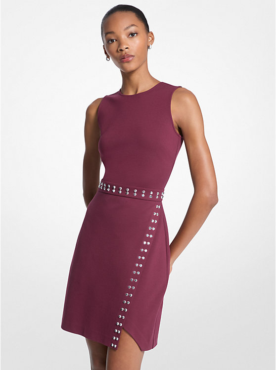 

Мини-платье с заклепками Michael Kors, бордовый