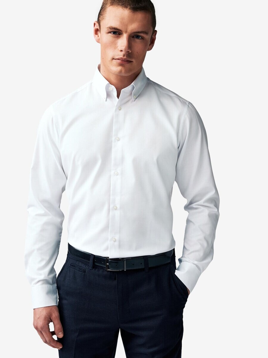 Повседневная рубашка Next Regular fit Button Up Shirt, белый — фото 2