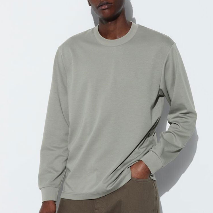 U Коллекция Футболка Мужская Зеленая Uniqlo, изумрудно-зеленый — фото 2