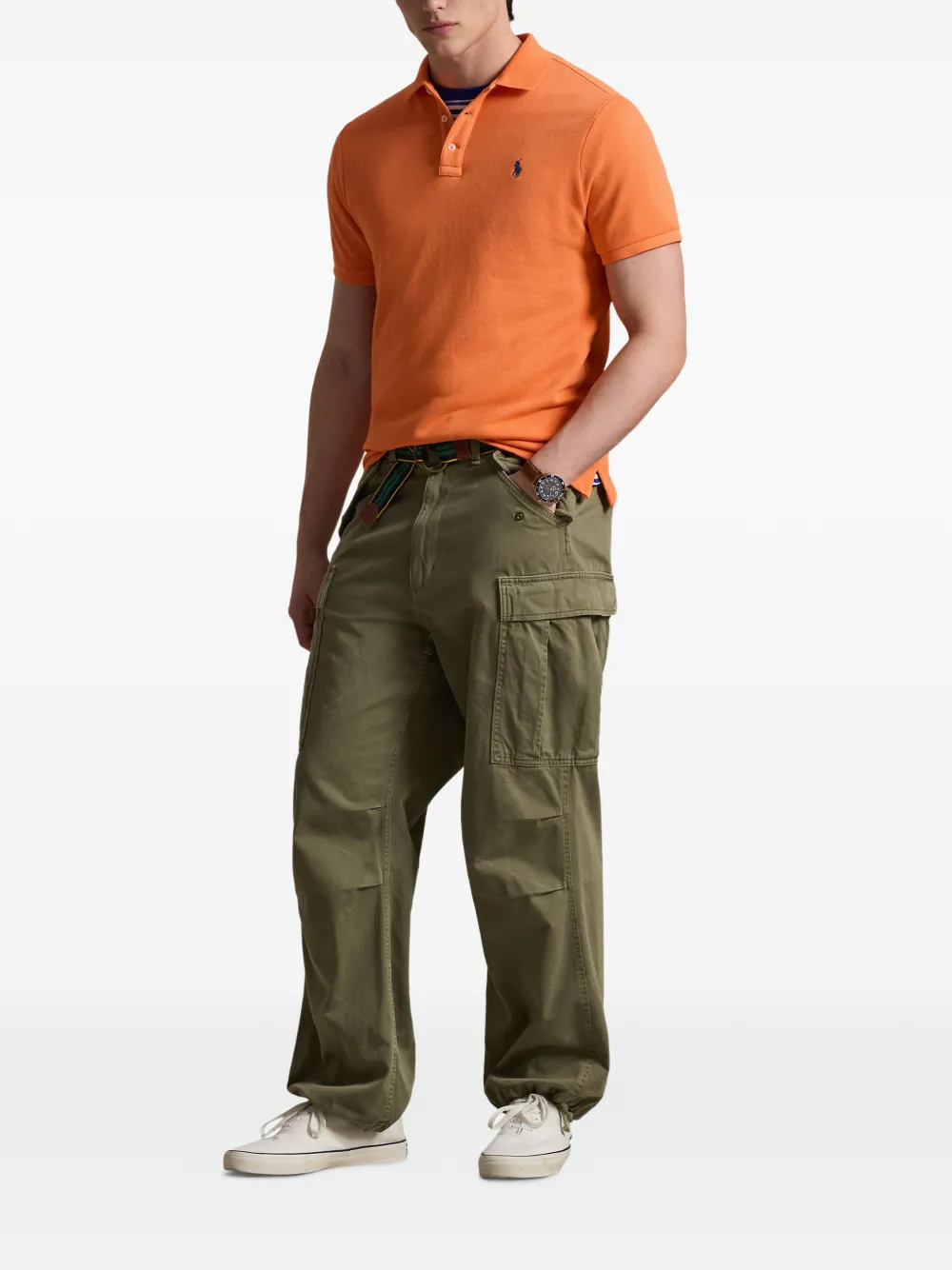 Рубашка поло Polo Ralph Lauren, оранжевый — фото 2