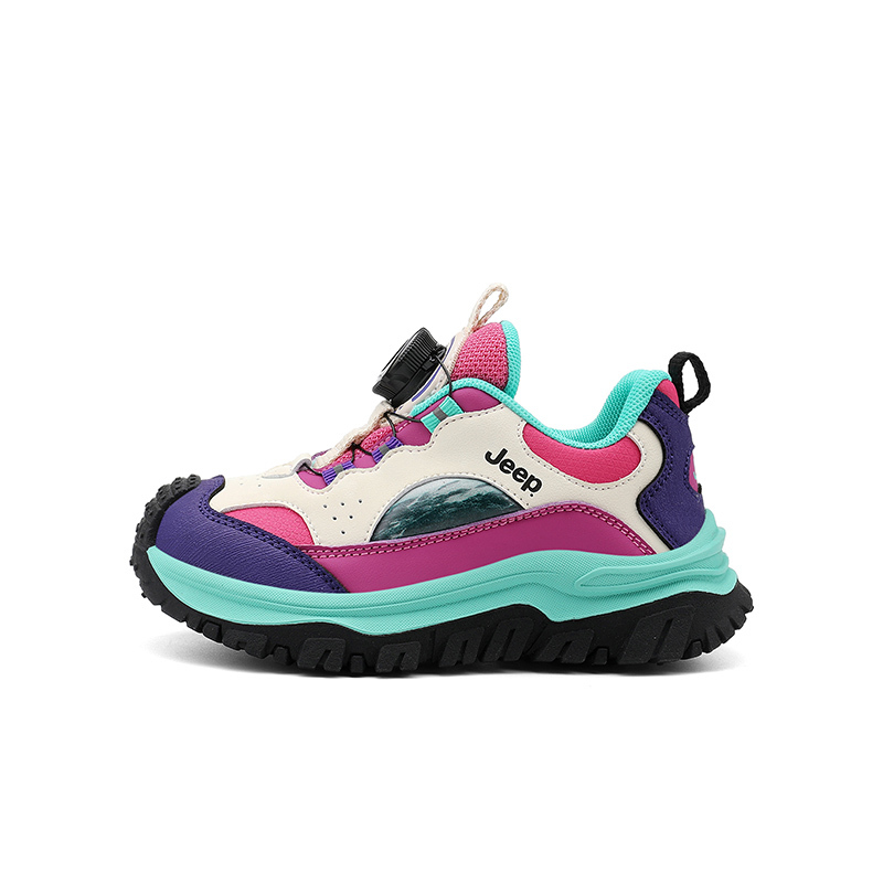 

Jeep Легкие нескользящие детские уличные ботинки с амортизацией Sky Teal/Red Purple Kids'
