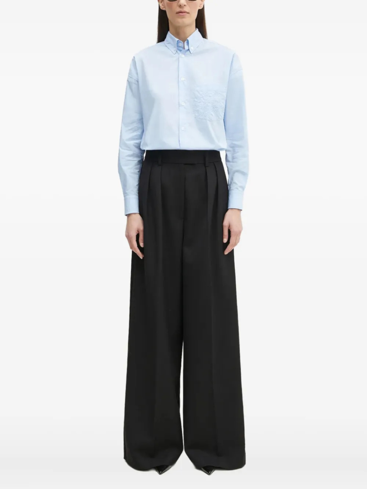 

Рубашка Fiorucci с карманами и вышивкой, синий