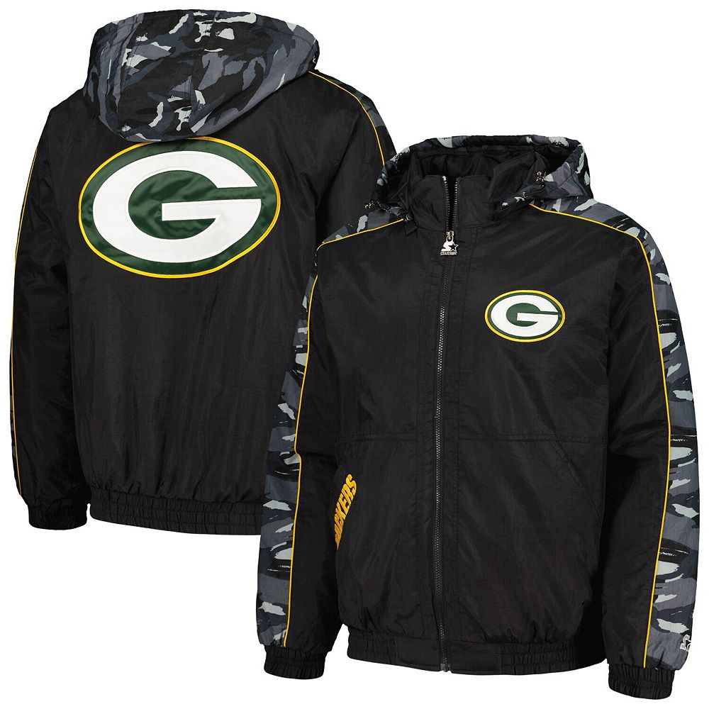 

Мужская черная толстовка с молнией во всю длину Green Bay Packers Friday Night Gridiron Starter, цвет Pkr Black