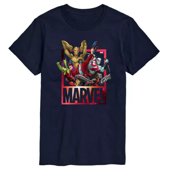 

Футболка с принтом "Стражи Галактики" для больших размеров Marvel, синий