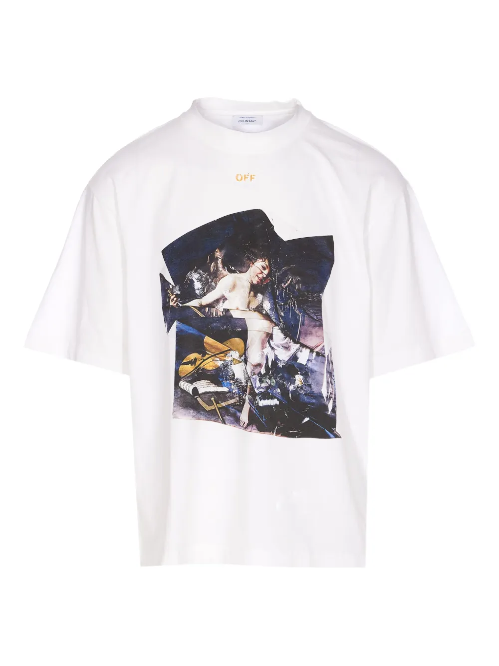 

Футболка с круглым вырезом и принтом «Купидон» OFF-WHITE, белый