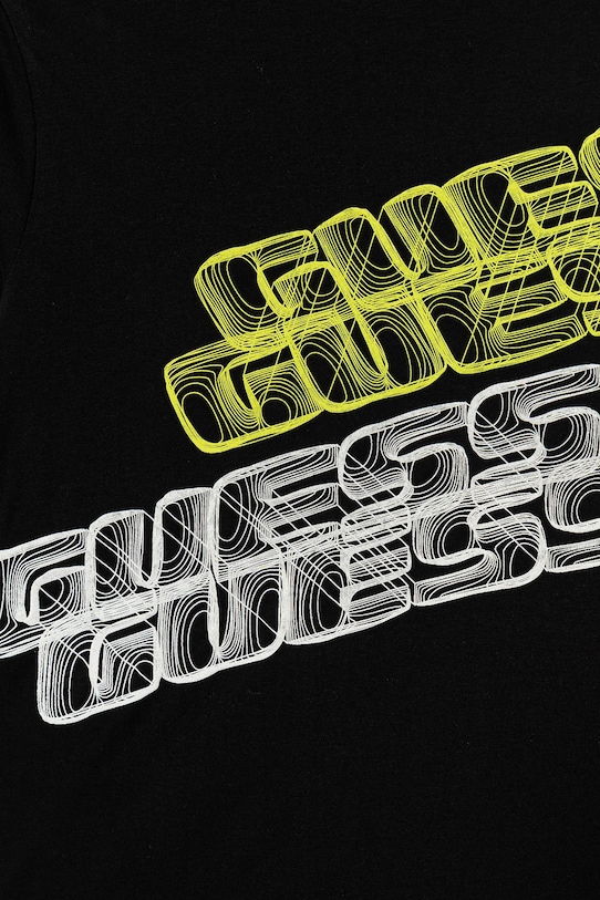 Детская хлопковая водолазка Guess, черный — фото 3