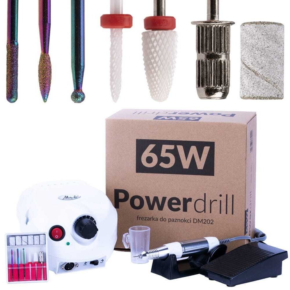 

Mollylac, Фрезерный станок для ногтей 65 Вт с набором профессиональных фрез Powerdrill Dm202, белый Molly Lac