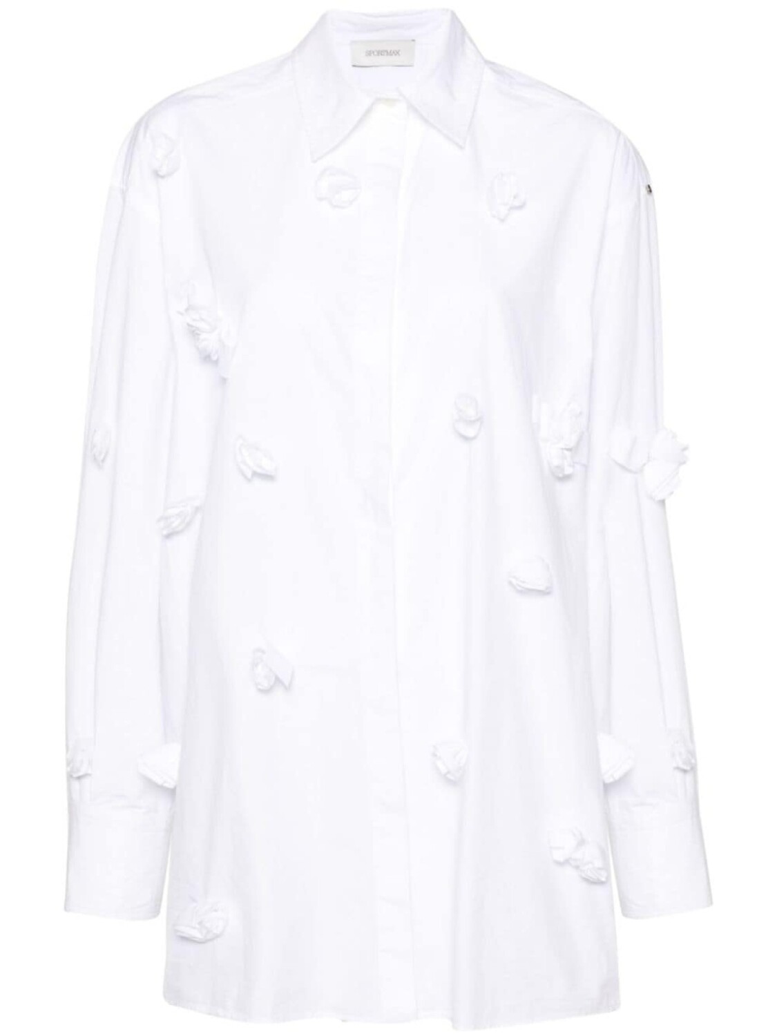 

Sportmax рубашка с цветочной аппликацией, белый