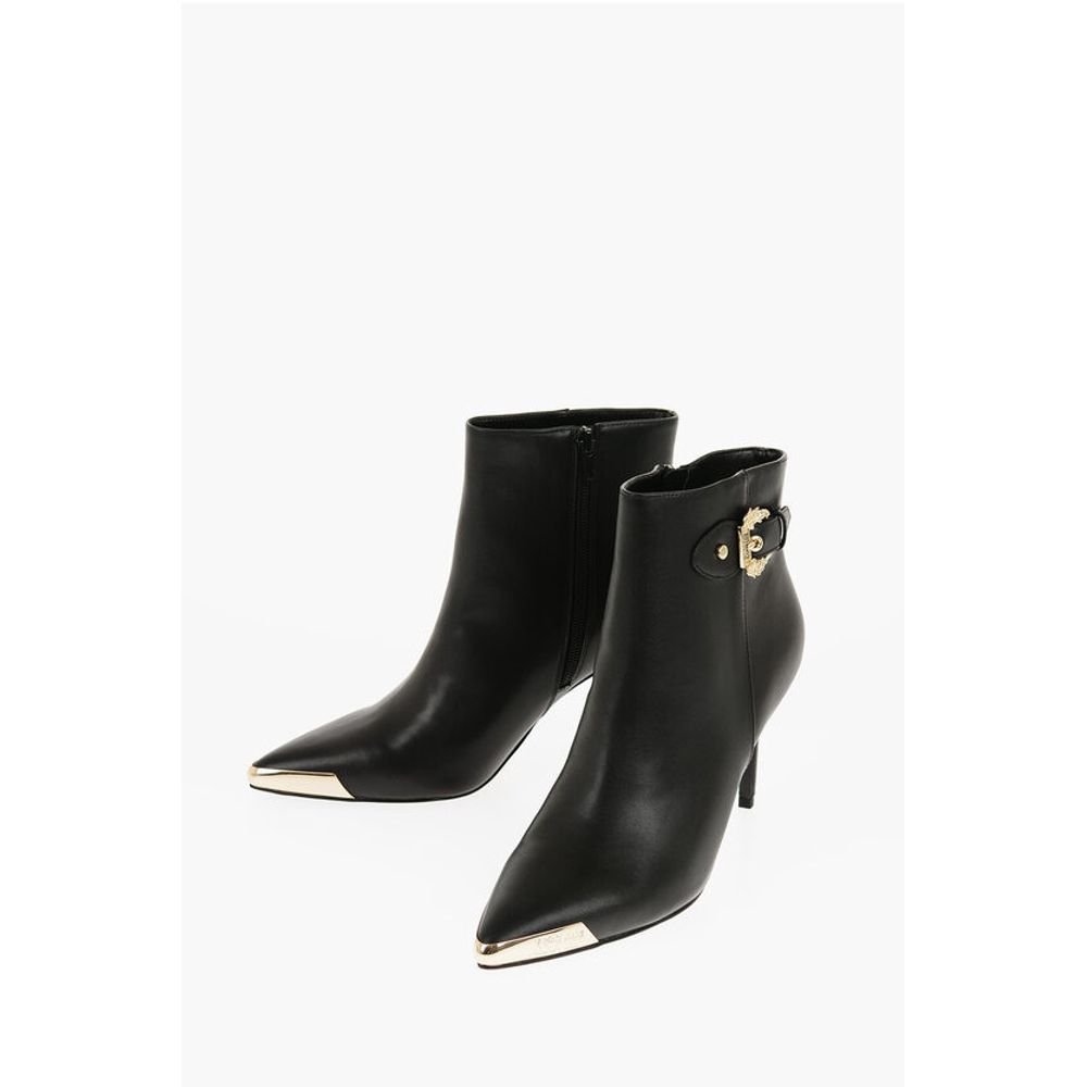 Ботильоны JEANS COUTURE из искусственной кожи SCARLETT с боковой молнией Versace, Black