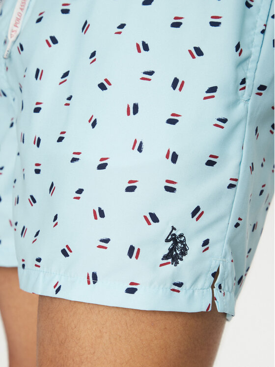 Шорты для плавания стандартный крой MUP2436 U.S. Polo Assn., голубой — фото 4