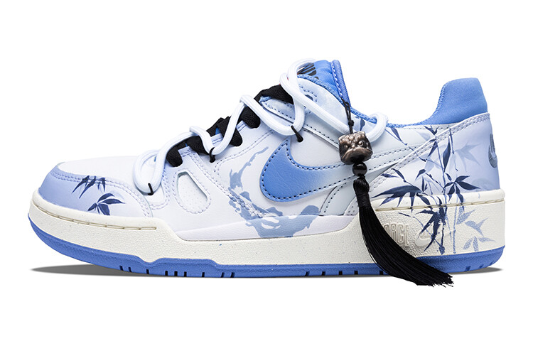 

Кроссовки Nike Full Force Skateboarding Shoes Men Low-top Blue/White, синий