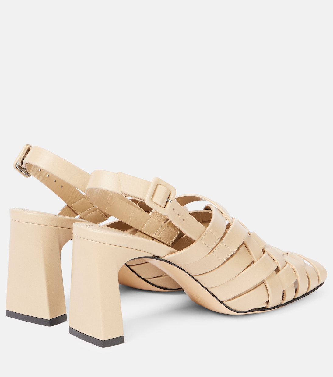 Туфли-лодочки Leona 80 из кожи с открытой пяткой Souliers Martinez, бежевый — фото 2