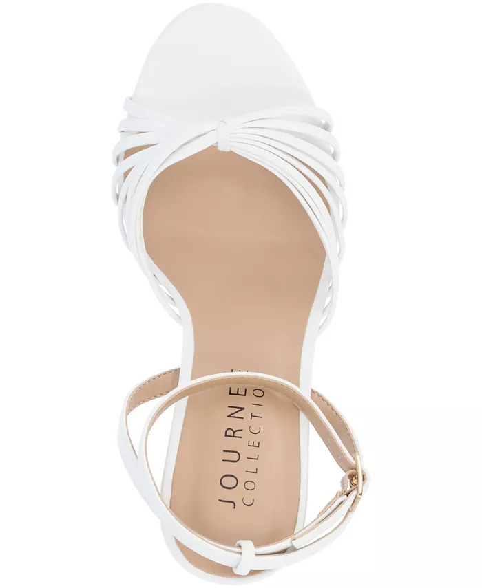 Женские босоножки Vanita Stiletto с ремешками Journee Collection, белый — фото 4