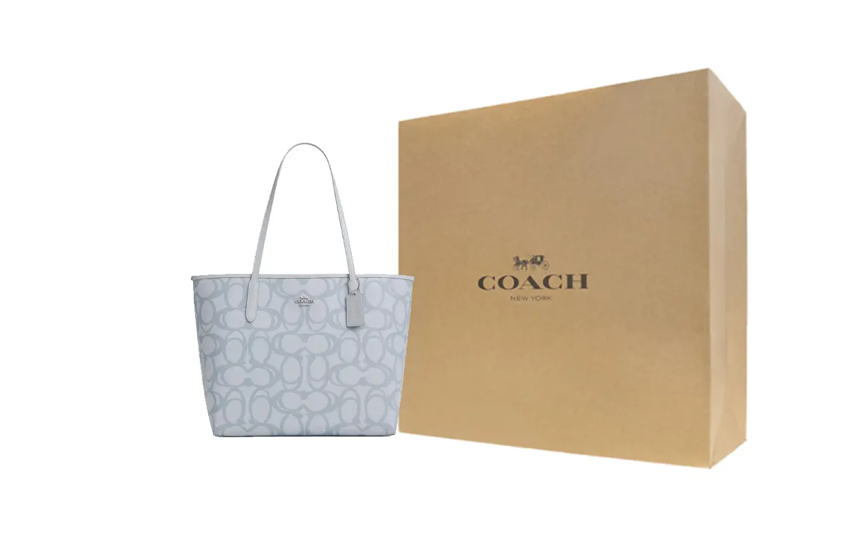 

COACH Городская сумка-шоппер из прорезиненного хлопка