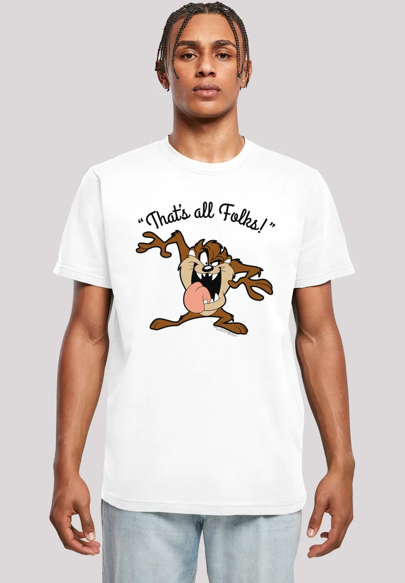 

Футболка F4NT4STIC "Looney Tunes Taz That’s All Folks", принт, белый