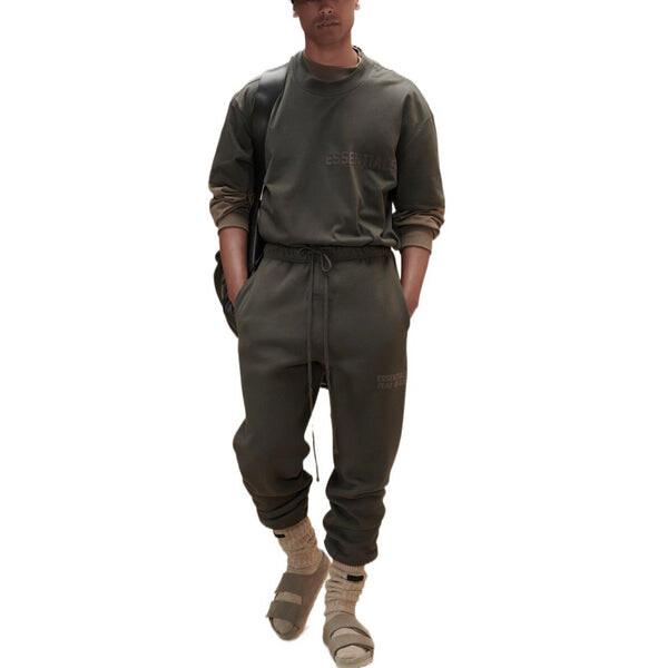 Футболка Fear of God Essentials с круглым вырезом, черный — фото 3