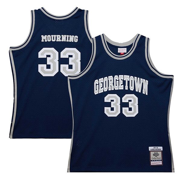 

Мужская баскетбольная майка Alonzo Mourning Georgetown Hoyas 1991/92 swingman в цвете navy Mitchell & Ness