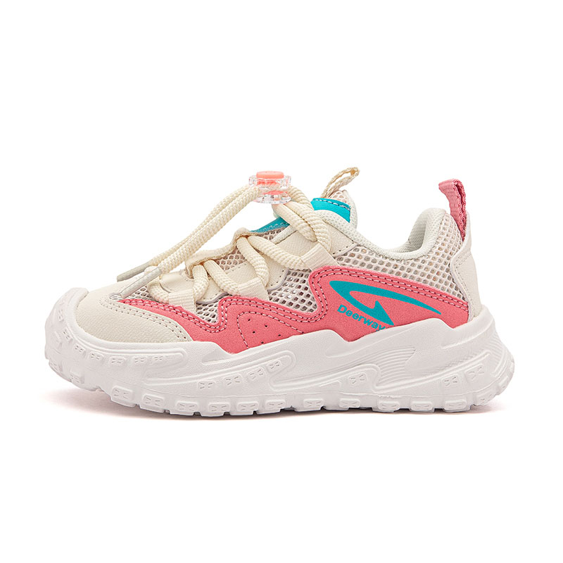 

Низкие кроссовки для детей с амортизацией, износостойкие и дышащие. DEERWAY, розовый