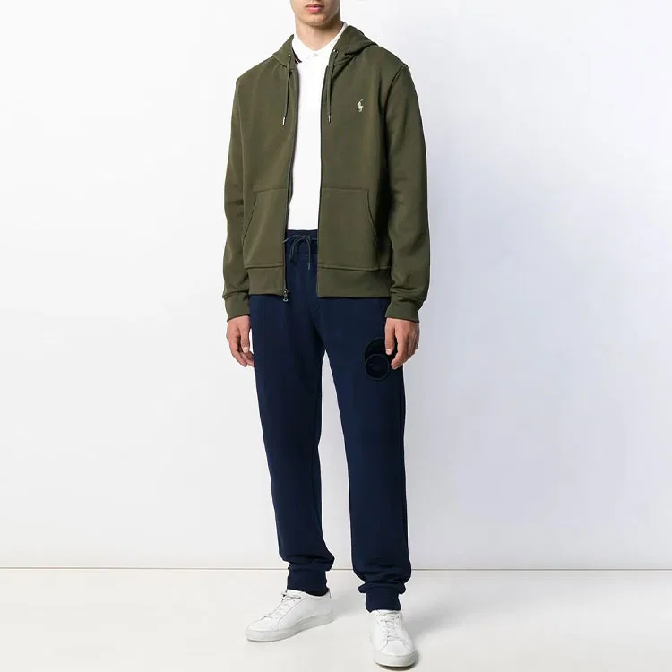 Худи на молнии с вышивкой Pony Polo Ralph Lauren Green — фото 3