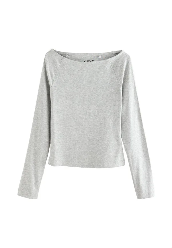 

Футболка с длинными рукавами, прямого кроя, с открытым вырезом, мягкой на ощупь тканью. Next, Grey, Серый, Футболка с длинными рукавами, прямого кроя, с открытым вырезом, мягкой на ощупь тканью. Next, Grey