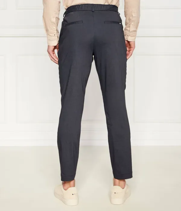 Льняные брюки P-Perin-RDS-WG-242 relaxed fit Boss, темно-синий — фото 4