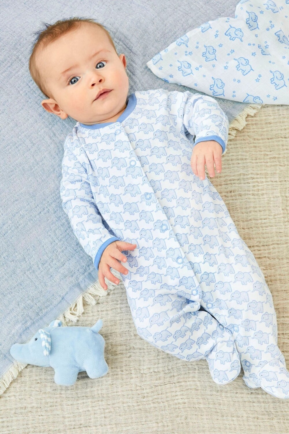 

Комбинезон JoJo Maman Bébé с мотивом слона Jojo Maman Bébé, синий