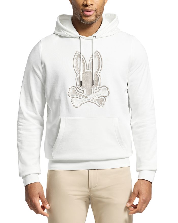 

Нью Касл вышитый худи из френч тери Psycho Bunny, слоновая кость/кремовый