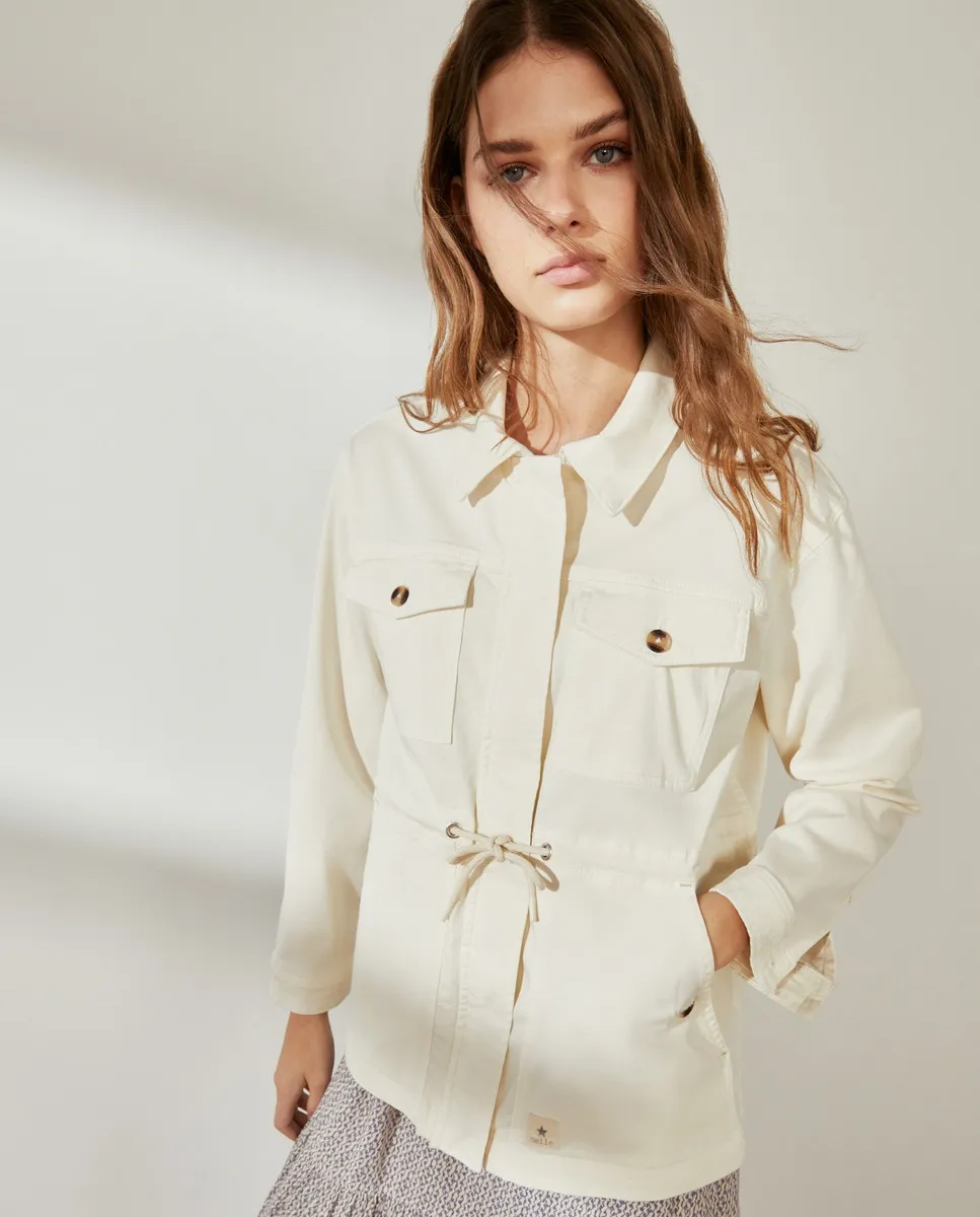 

Женская хлопковая парка с карманами Southern Cotton, белый