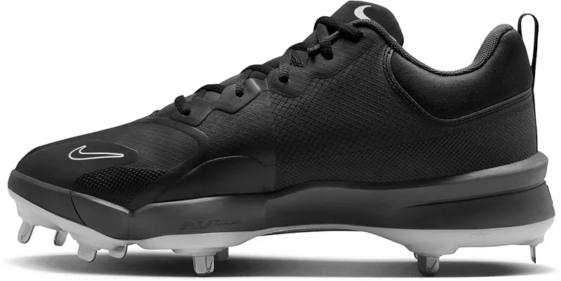 Мужские металлические бейсбольные бутсы Nike Force Zoom Trout 9 Pro, цвет Black/Metallic Silver/White — фото 4