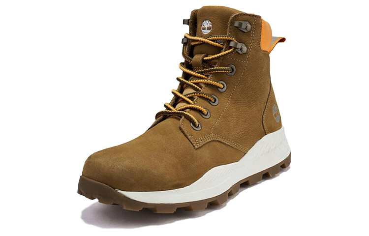Мужские уличные ботинки Timberland BROOKLYN Collection с контрастной вставкой, коричневый/оранжевый — фото 2
