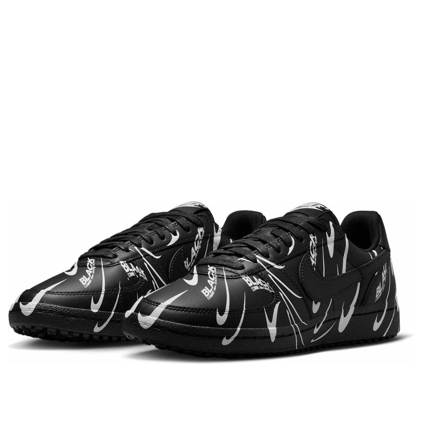Кроссовки (WMNS) Nike x Comme des Garons Field General '82 'Black White All-Over Print' — фото 4