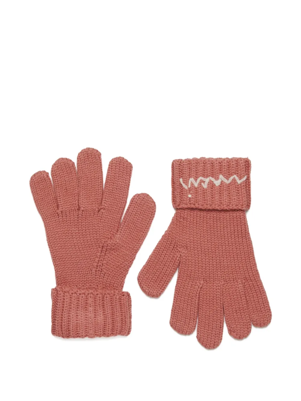 

Перчатки с вышитым логотипом Marni Kids, розовый